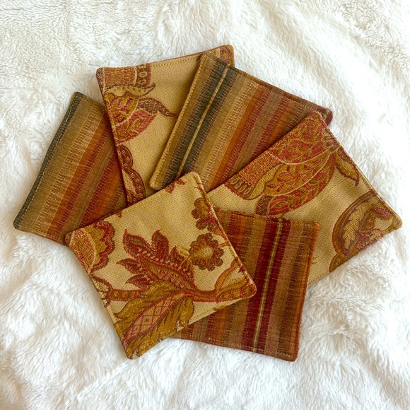 ⚜️ NWT Tuscan Fabric Coaster Set ⚜️ - Picture 3 of 8